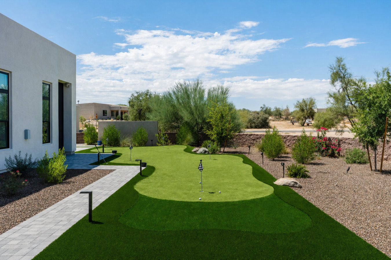 Residential turf installation in Brawley, CA